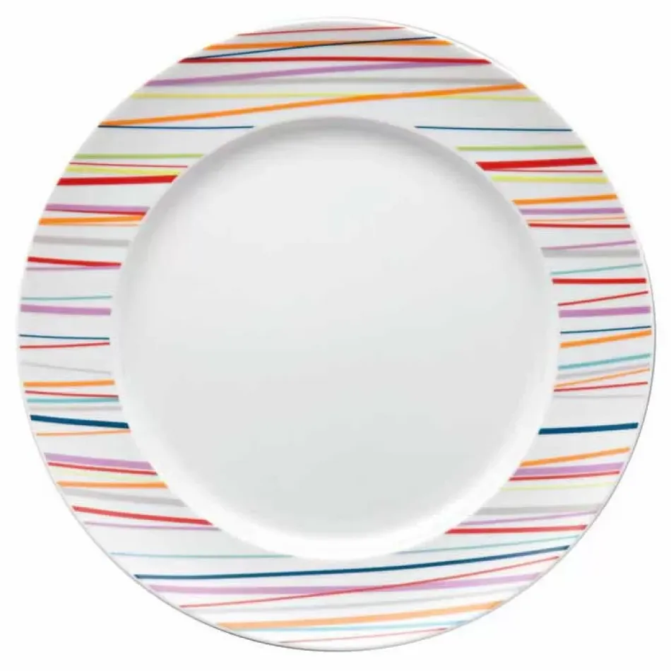 Sunny Day Stripes Salad Plate Round 8 1/2 in