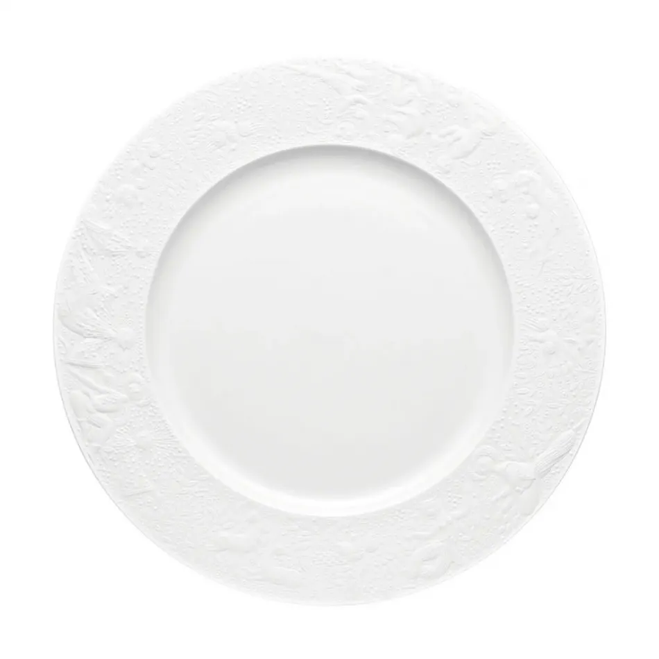 Magic Flute White Service Plate 12 in (Special Order)