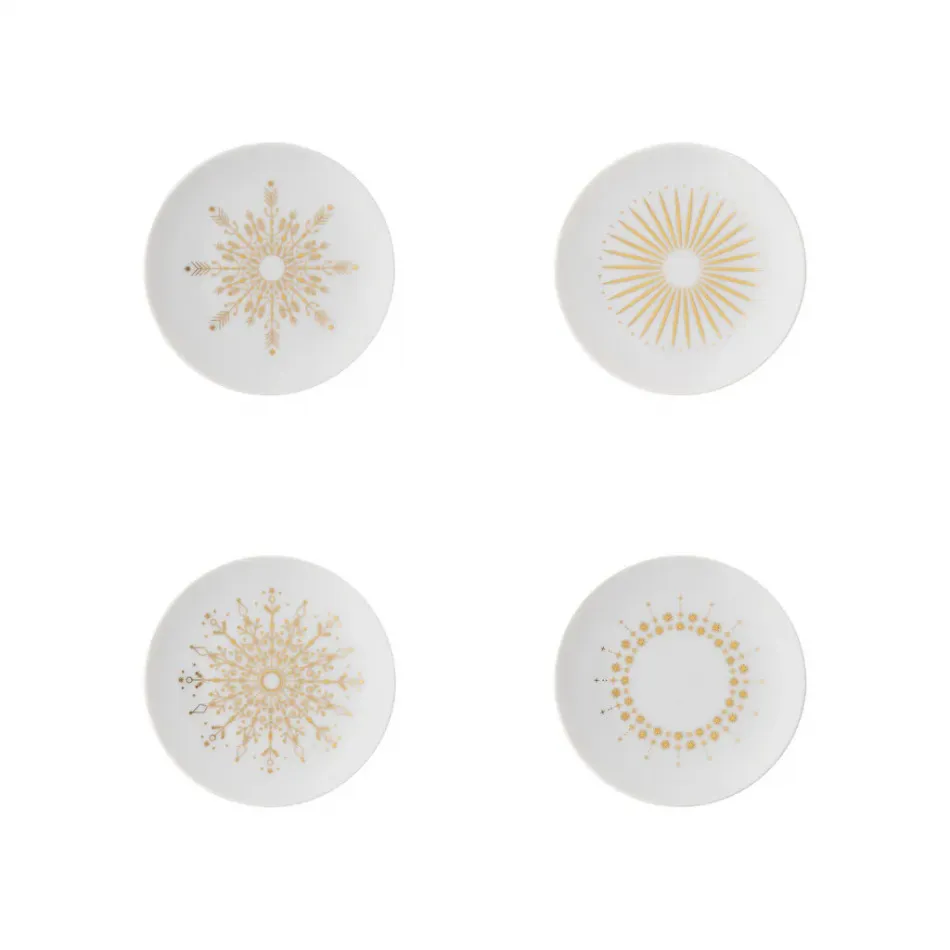 Tac Festive Stars Set Of 4 Plates Stars 4 In