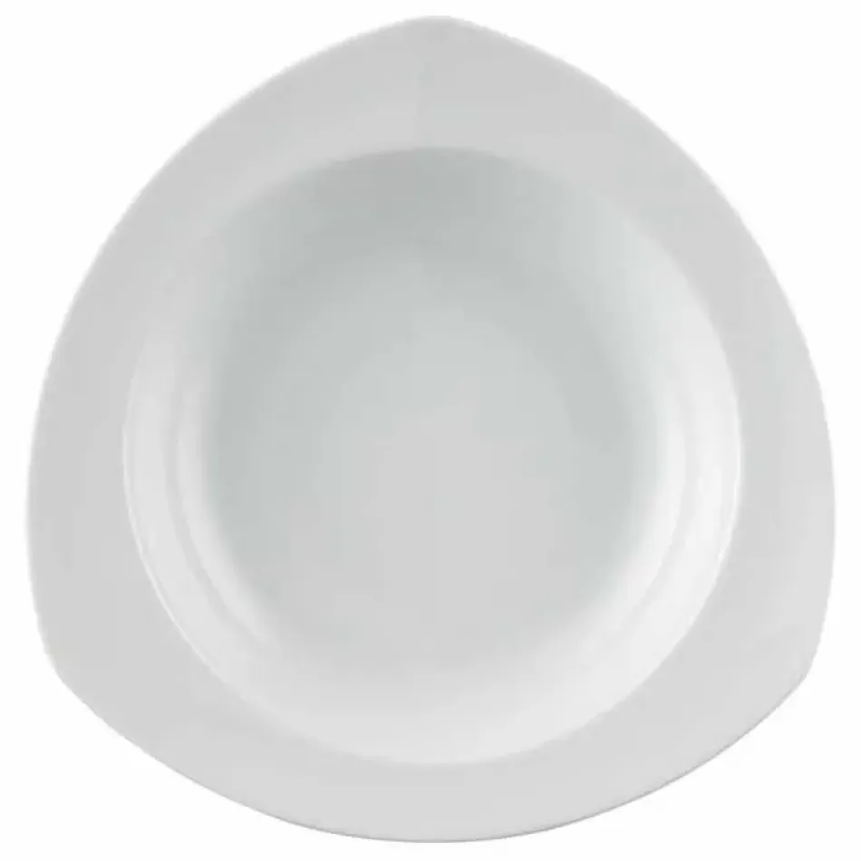 Vario White Rim Soup Bowl 9 in Triangular