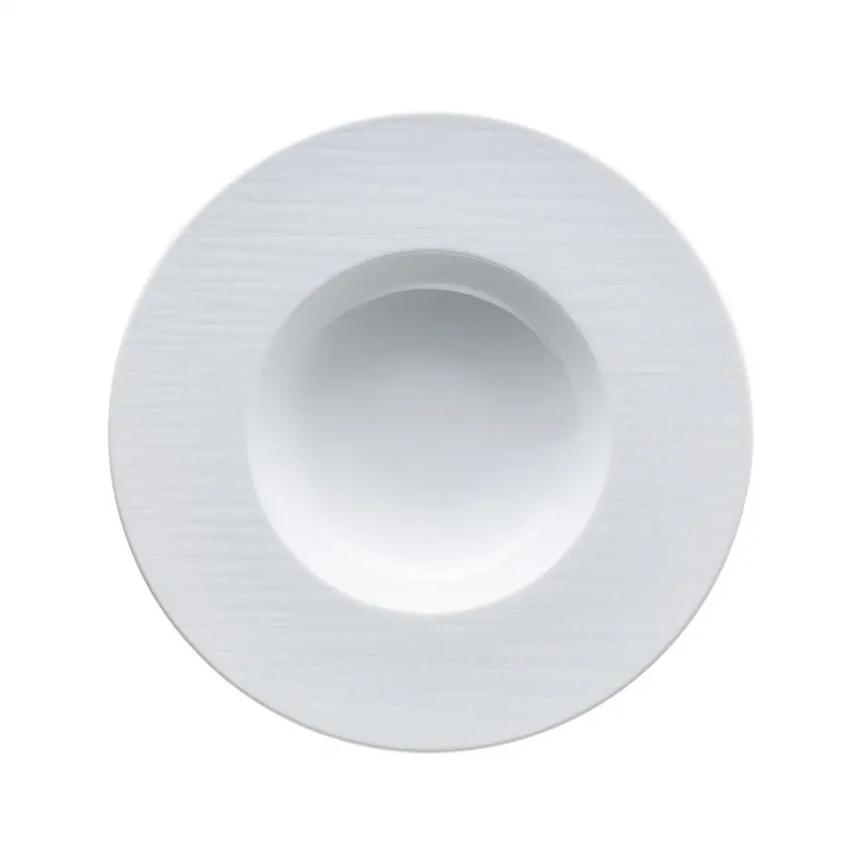 Mesh White Rim Plate 11 in