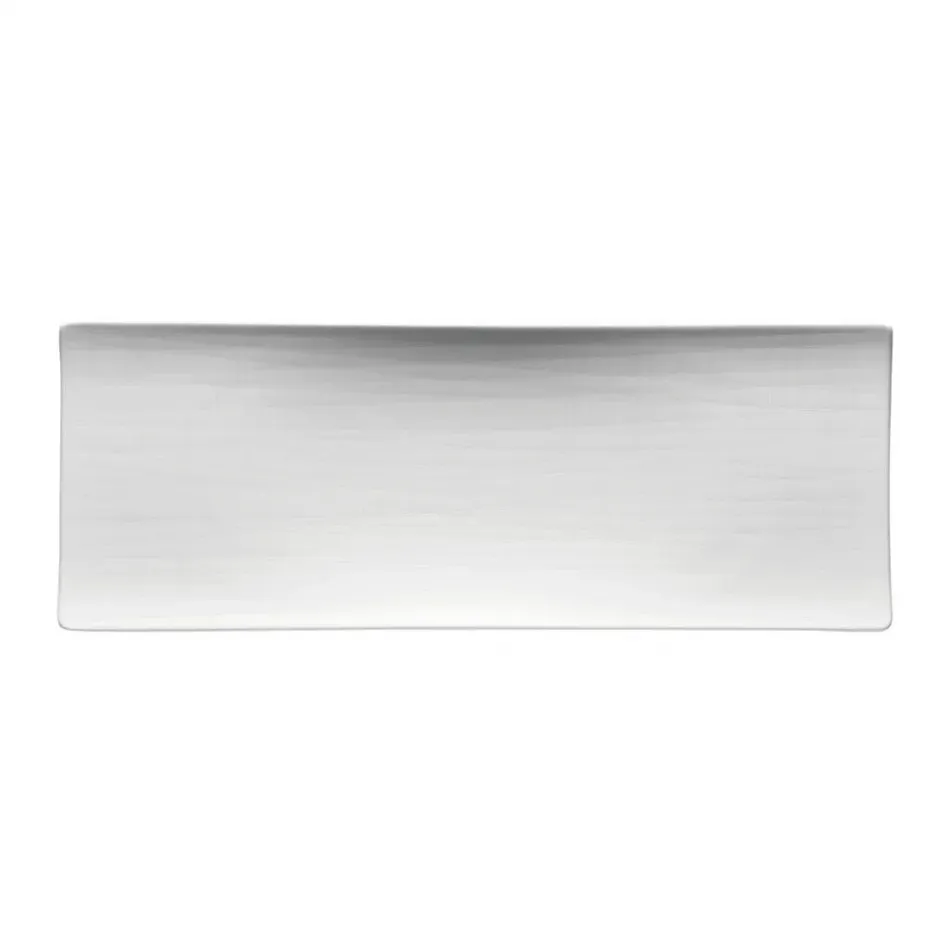 Mesh White Plate Flat Rectangular 13 1/2 in