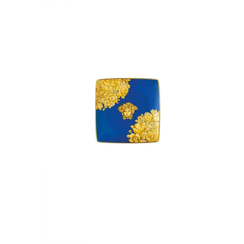 Medusa Rhapsody Blue Canape Dish 4 3/4 in Square