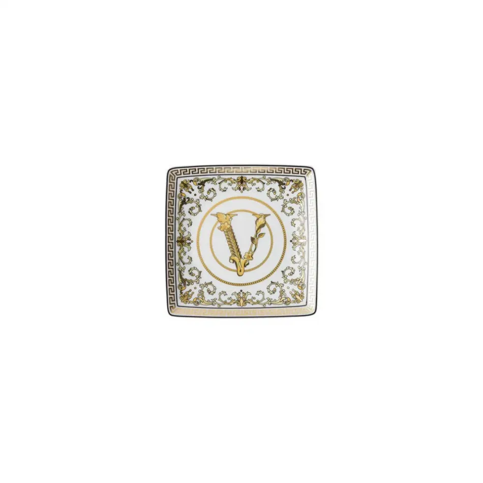 Virtus Gala White Canape Dish 4 3/4 in Square