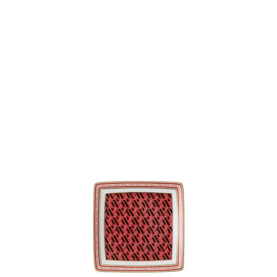 La Greca Signature Red Canape Dish 4 3/4 in Square