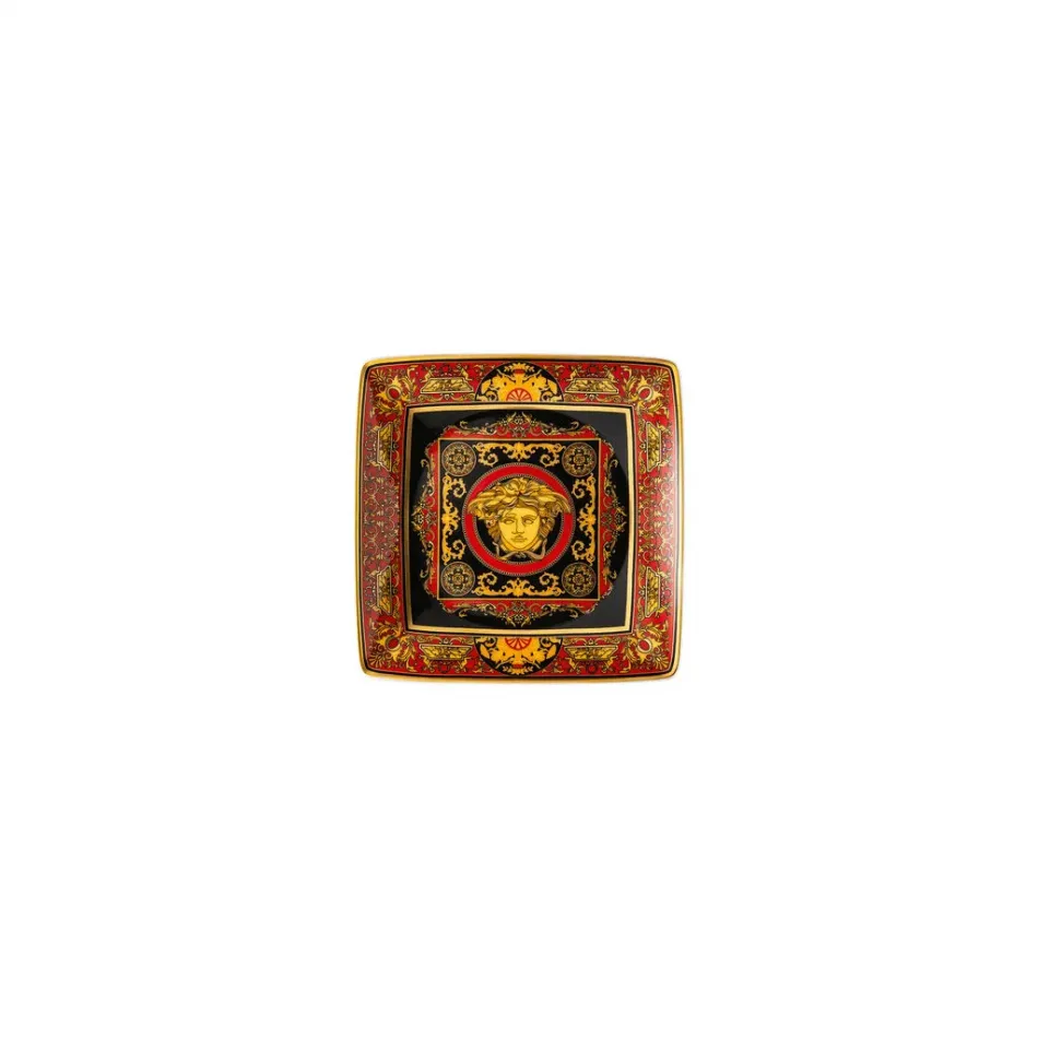 Medusa Red Canape Dish 4 3/4 in Square