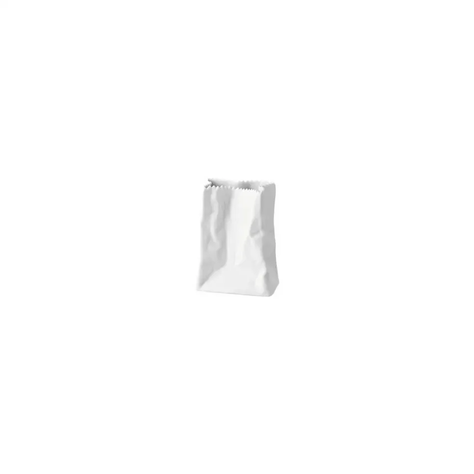 Mini Vase White Bag In Giftbox 3 1/2 in