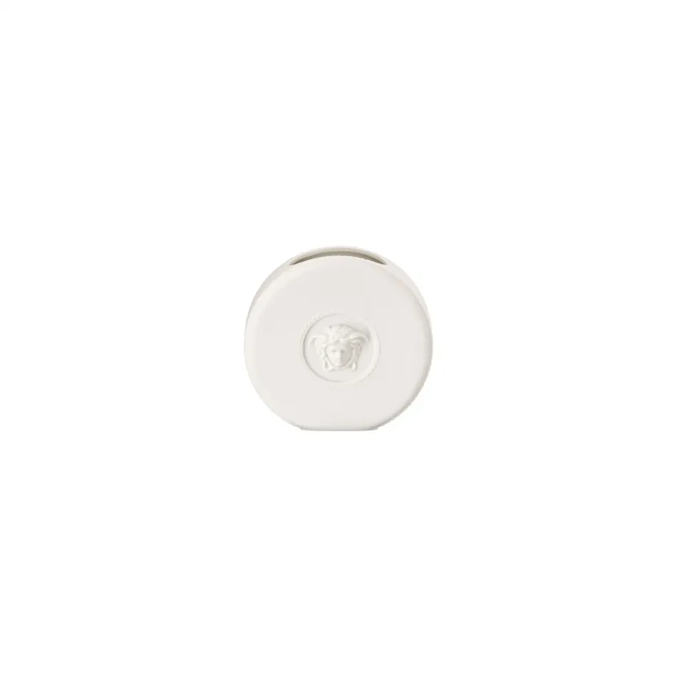 La Medusa Mini Vase Round White 4 in