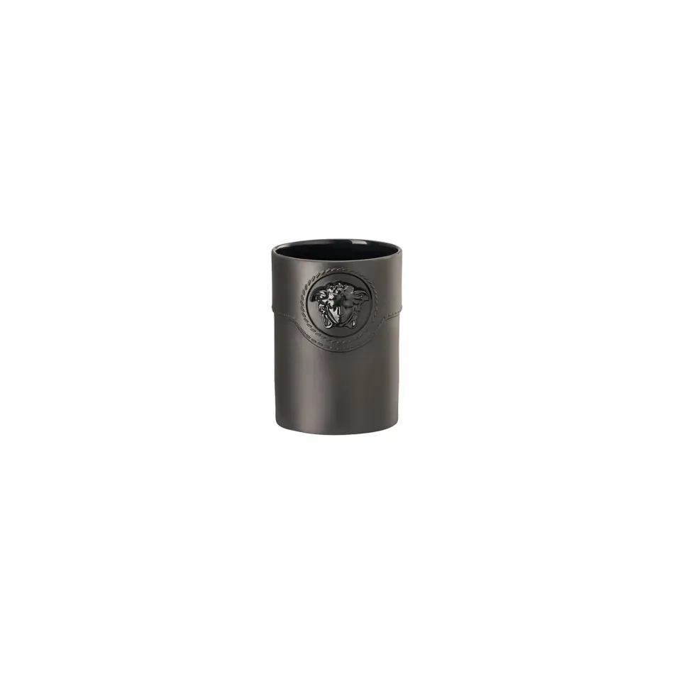 La Medusa Mini Vase Cylindrical Black 4 in