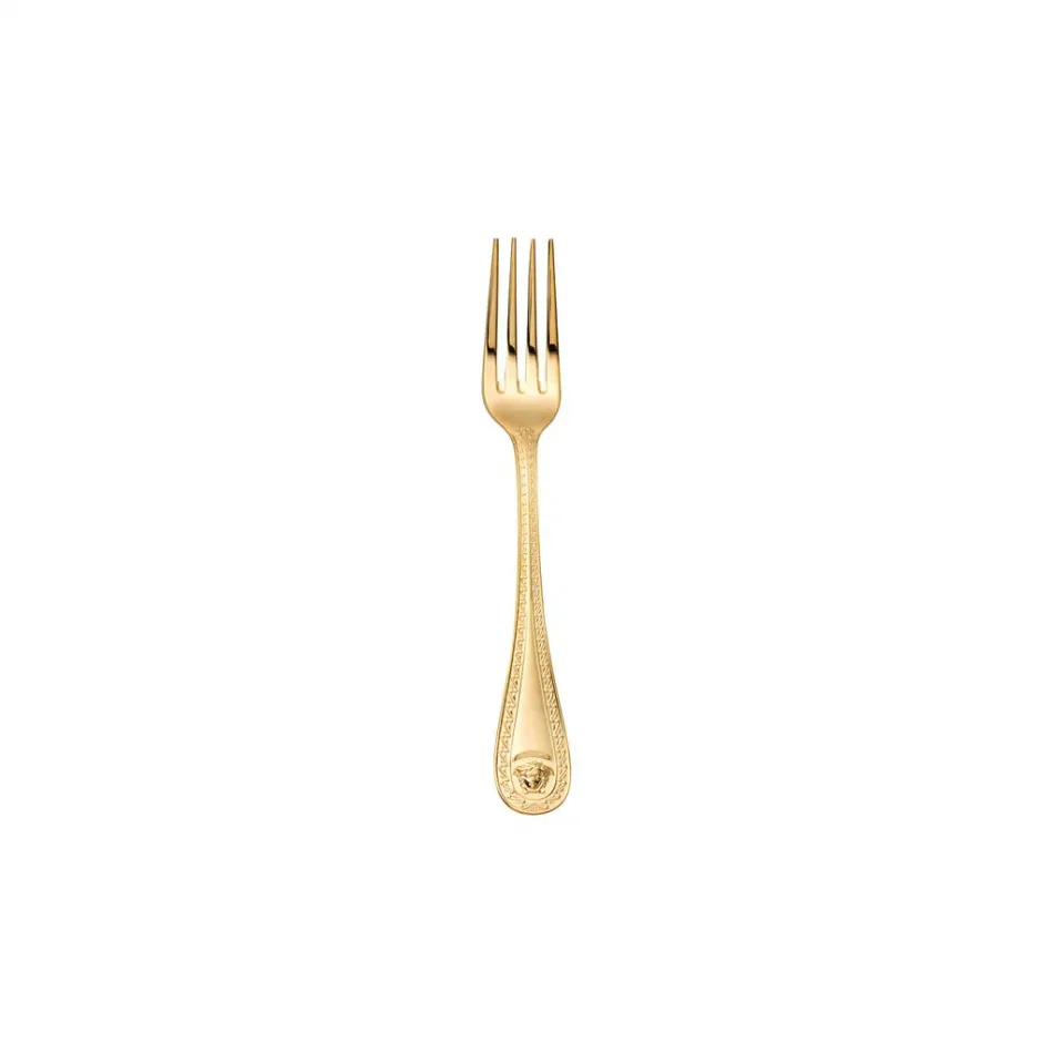 Medusa Gold Plated Table Fork 8 1/4 in