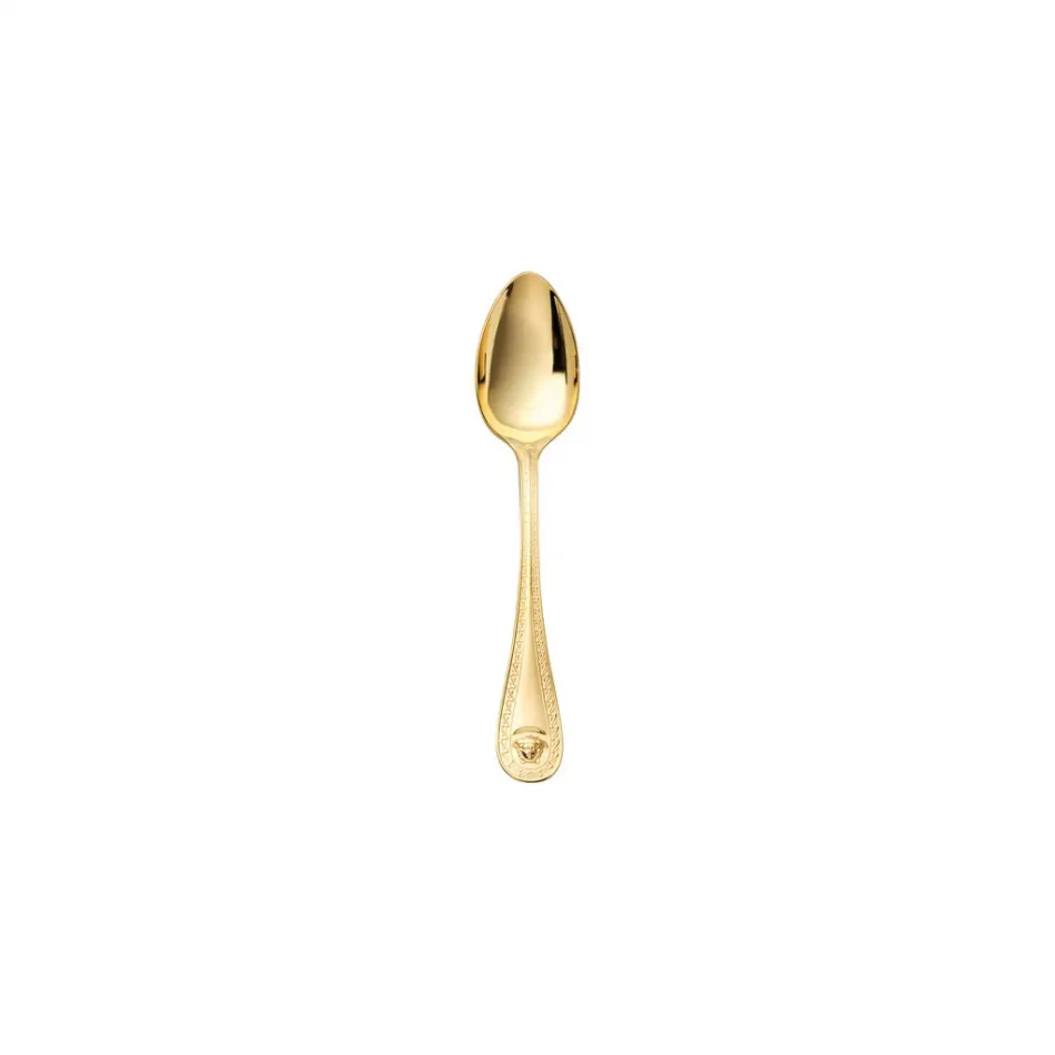 Medusa Gold Plated Dessert Spoon 7 in