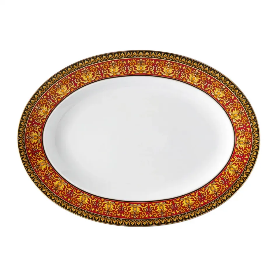 Medusa Red Platter 13 1/4 in