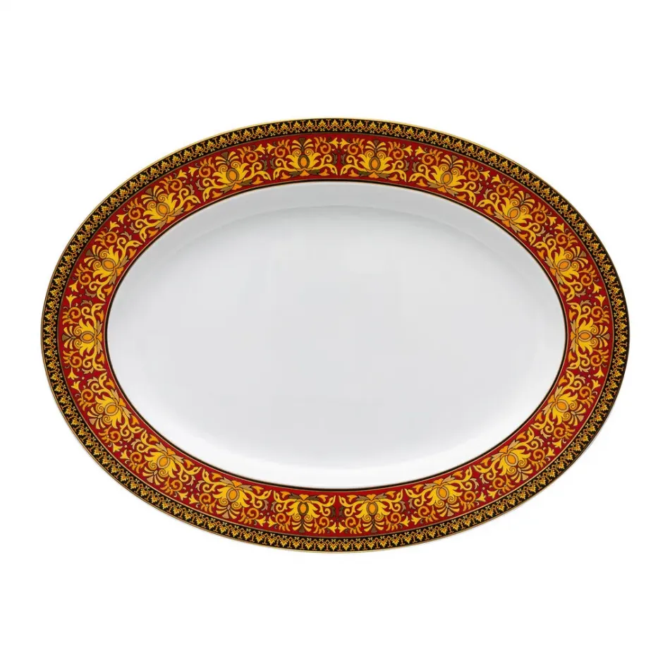 Medusa Red Platter 15 3/4 in