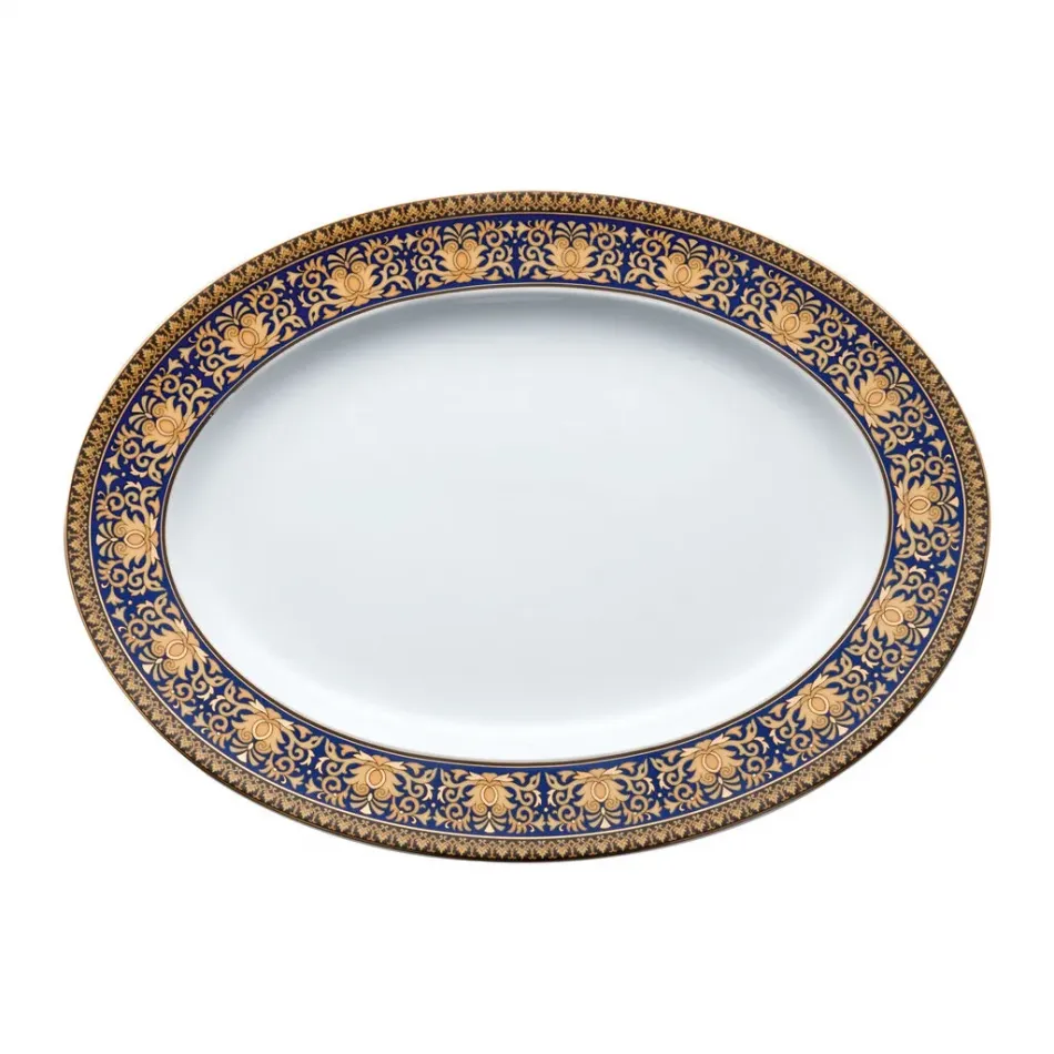 Medusa Blue Platter 13 1/4 in