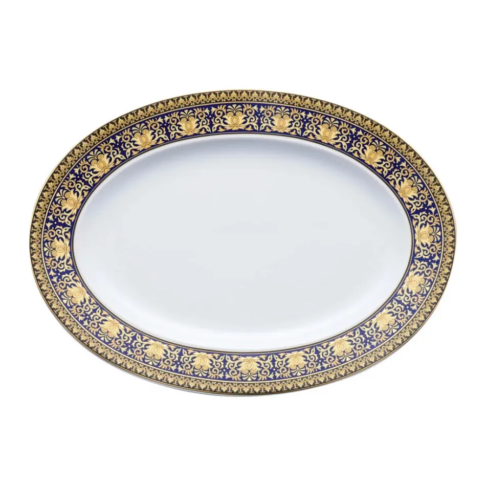 Medusa Blue Platter 15 3/4 in