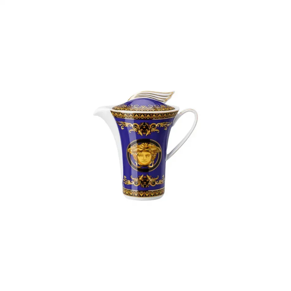 Medusa Blue Creamer Covered 7 oz