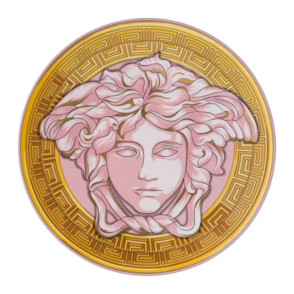 Medusa Amplified Pink Coin Service Plate 13 in