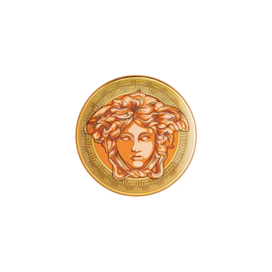 Medusa Amplified Orange Coin Bread & Butter Plate 6 2/3 in