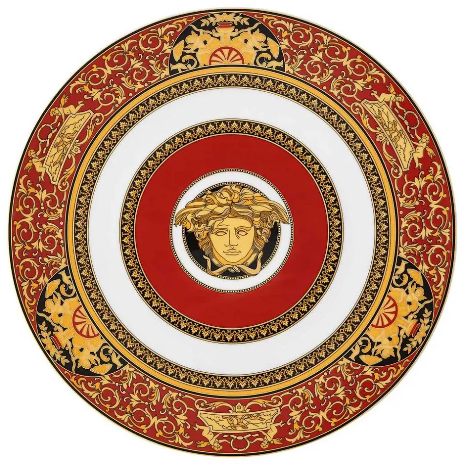 Medusa Red Modern Service Plate 13 in