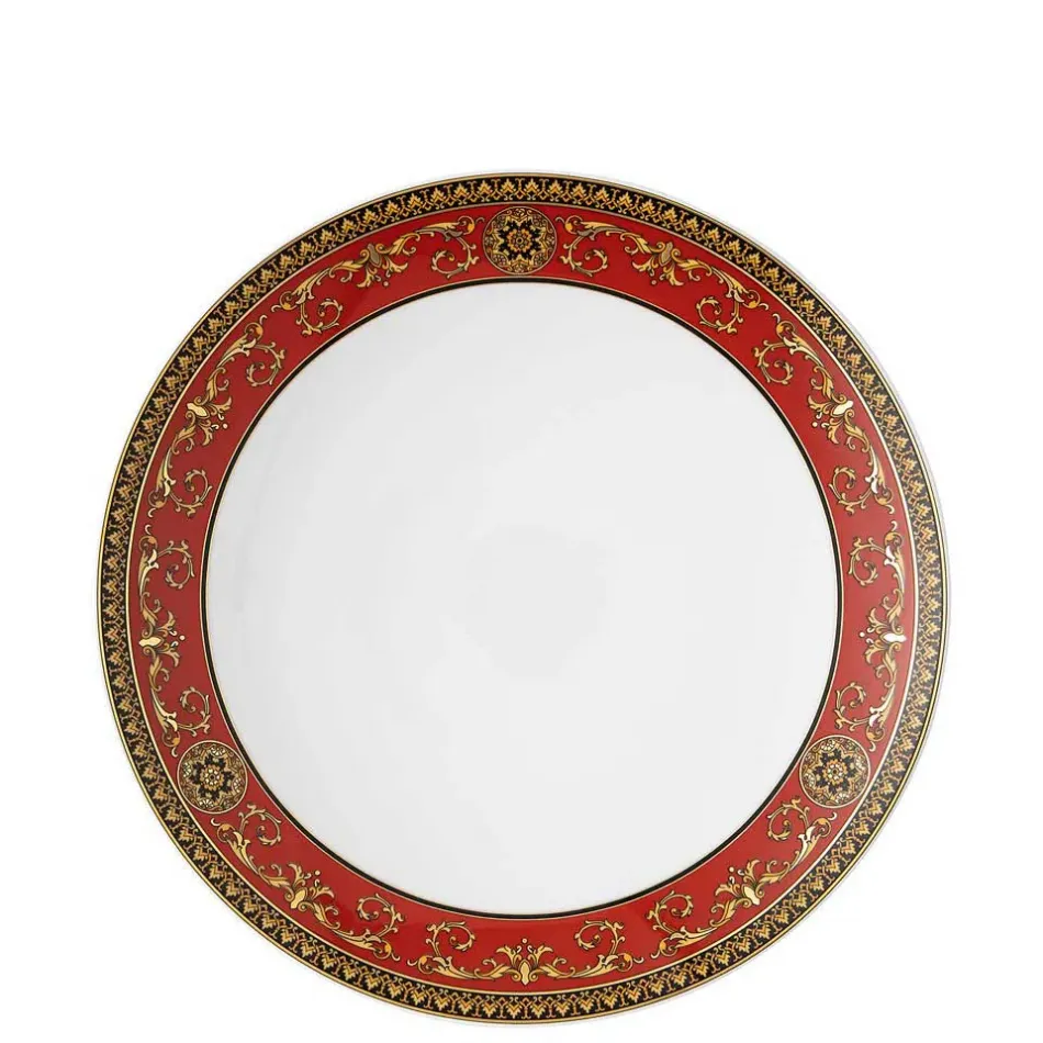 Medusa Red Modern Gourmet Plate 11 in