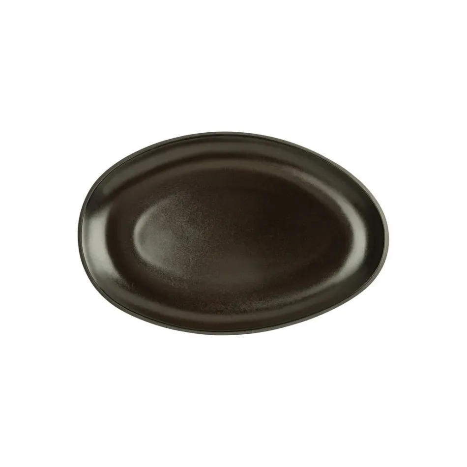 Junto Slate Grey Platter Oval 9 7/8 in