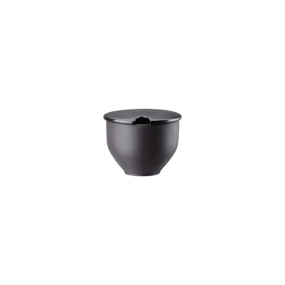 Junto Slate Grey Covered Sugar Bowl Set W/Indent 8 1/2 oz