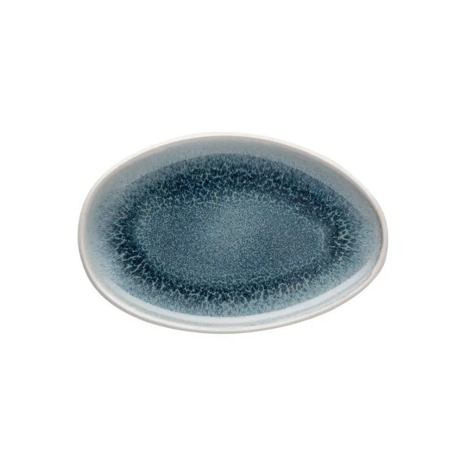 Junto Aquamarine Platter Flat 9 7/8 in