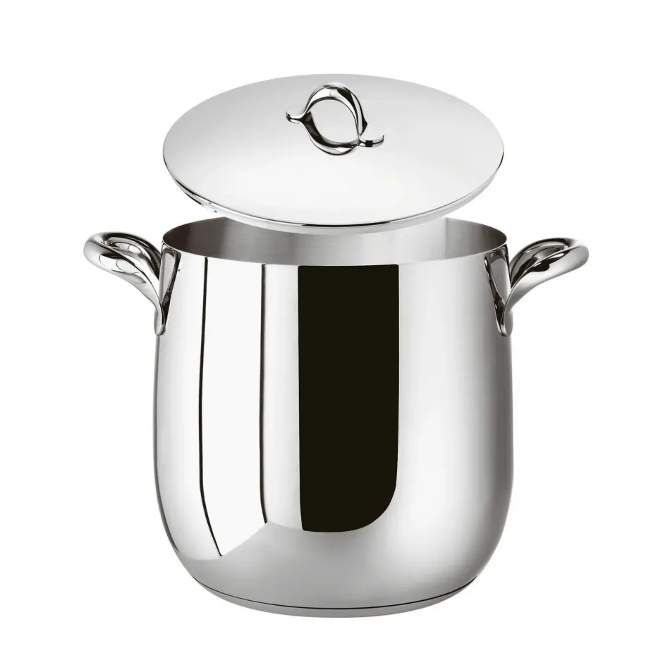 Kikka Mirror Steel Stock Pot with Lid Round 20,0 cm h 20,5 cm 6,300 l