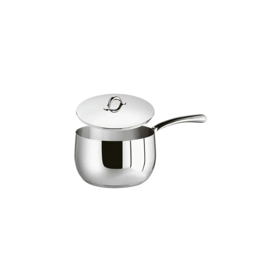 Kikka Mirror Steel Saucepan with Lid Round 12,0 cm h 7,5 cm 0,800 l