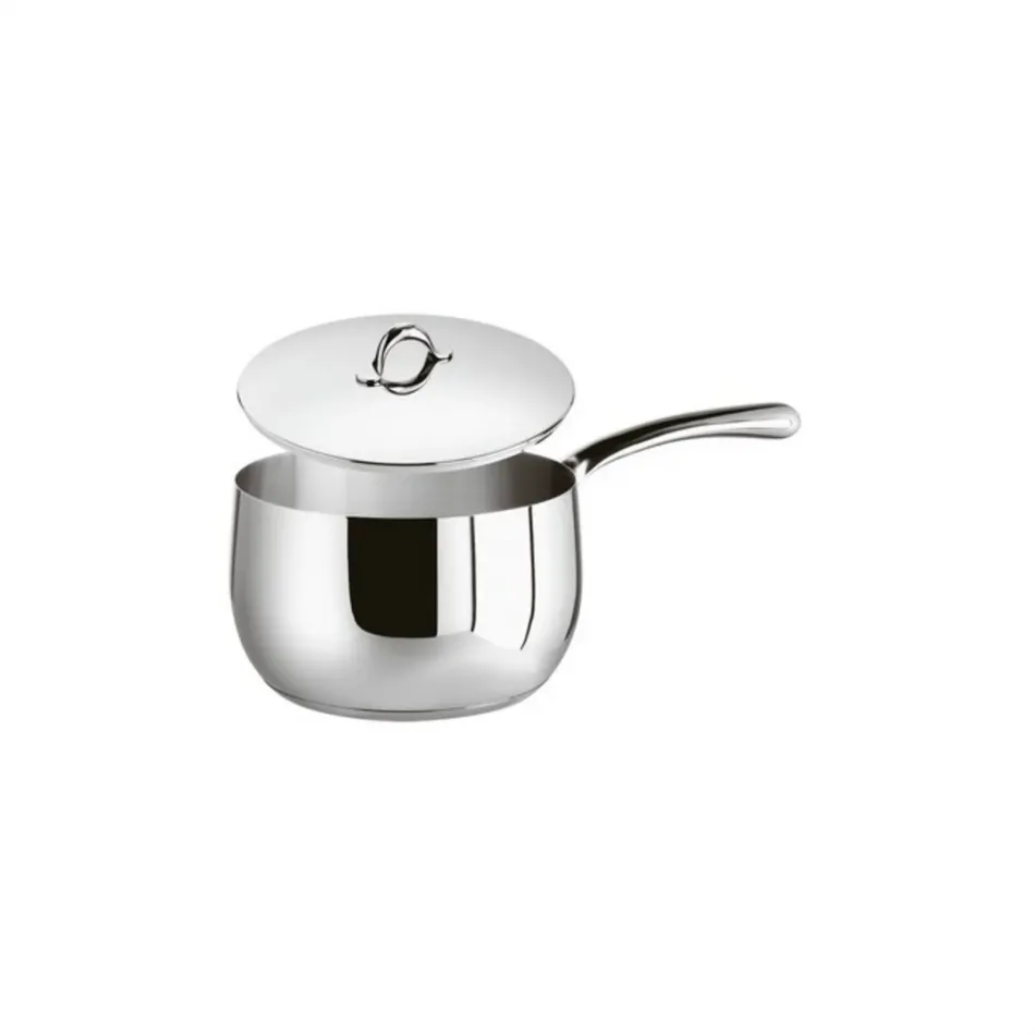 Kikka Mirror Steel Saucepan with Lid Round 14,0 cm h 8,5 cm 1,200 l
