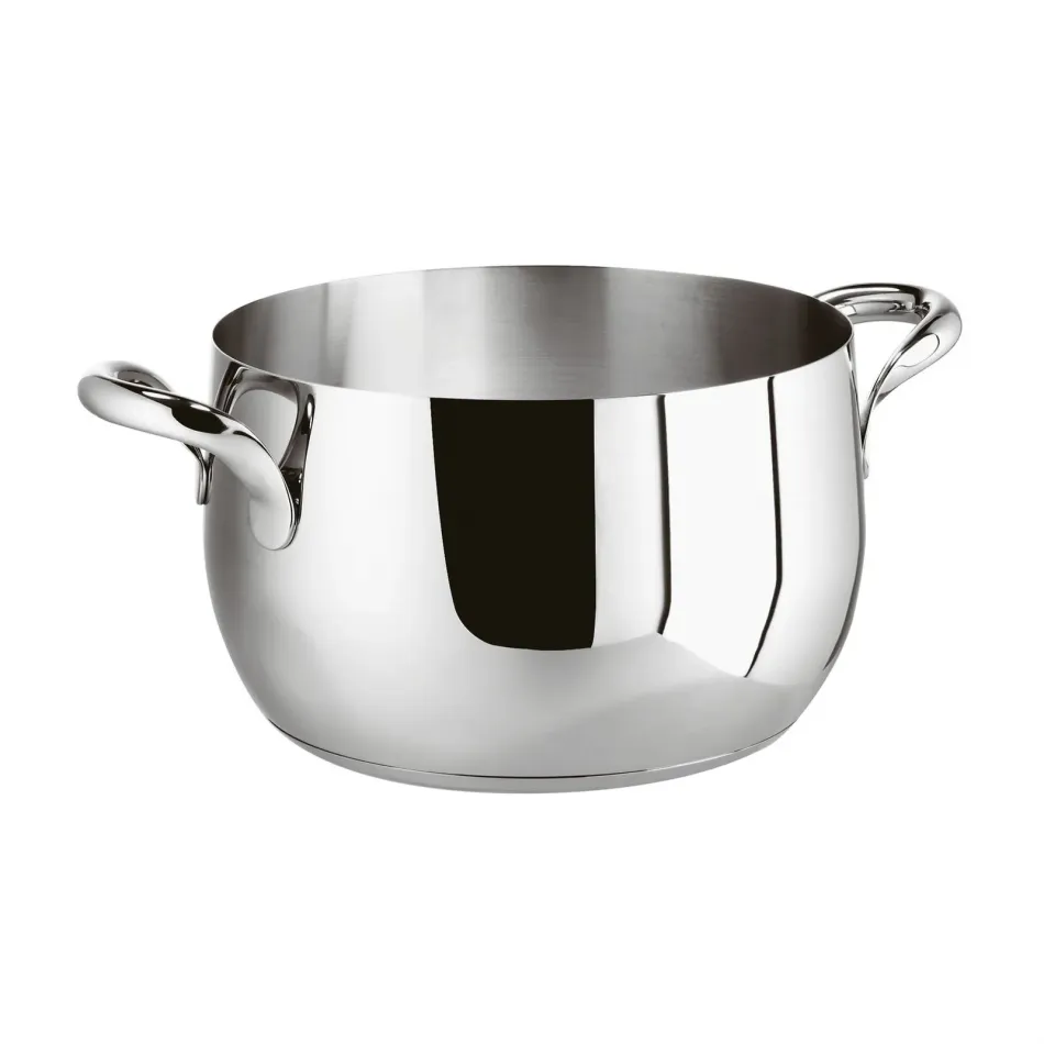 Kikka Mirror Steel Saucepot Round 24,0 cm h 15,0 cm 6,500 l