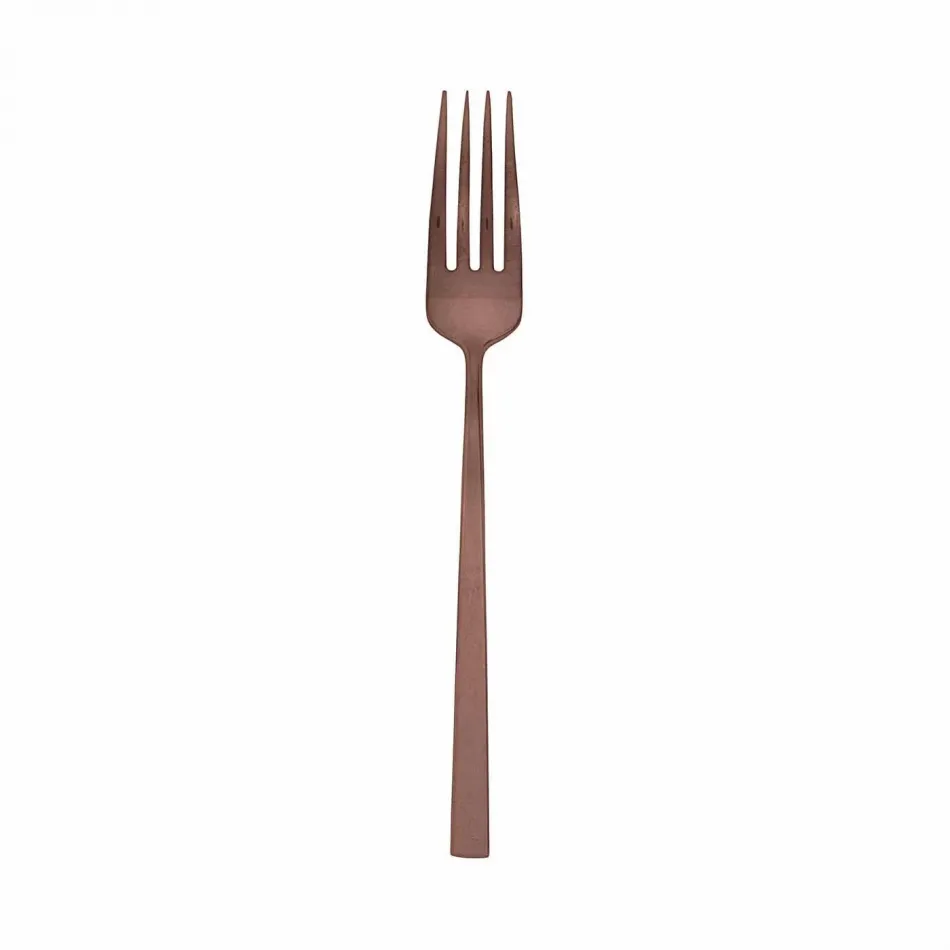 Linea Q Vintage Pvd Copper Dessert Fork 7 1/4 In. 18/10 Stainless Steel Vintage Pvd Finishing