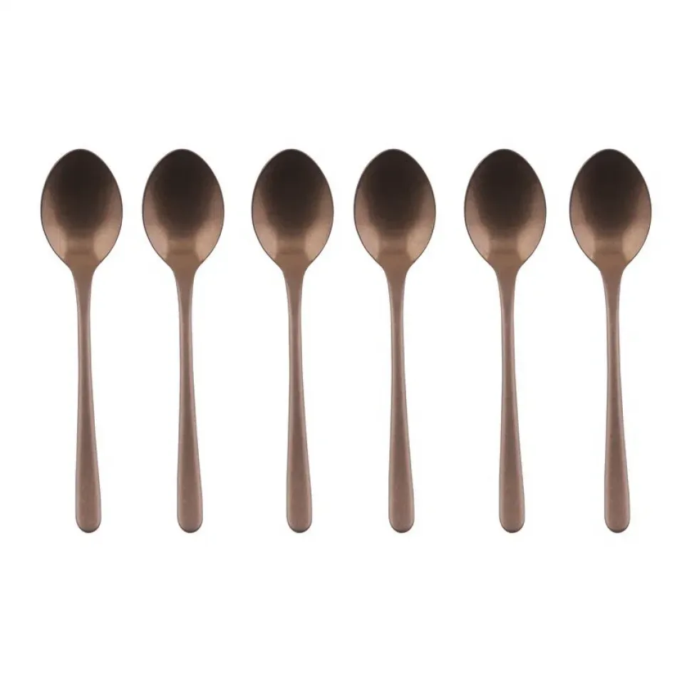 Cake & Coffee 6 Pcs Mocha Spoon, Taste Vintage Pvd Copper
