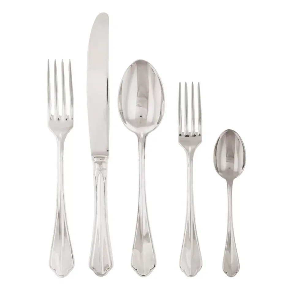 Rome 5-Pc Place Setting Solid Handle 18/10 Stainless Steel