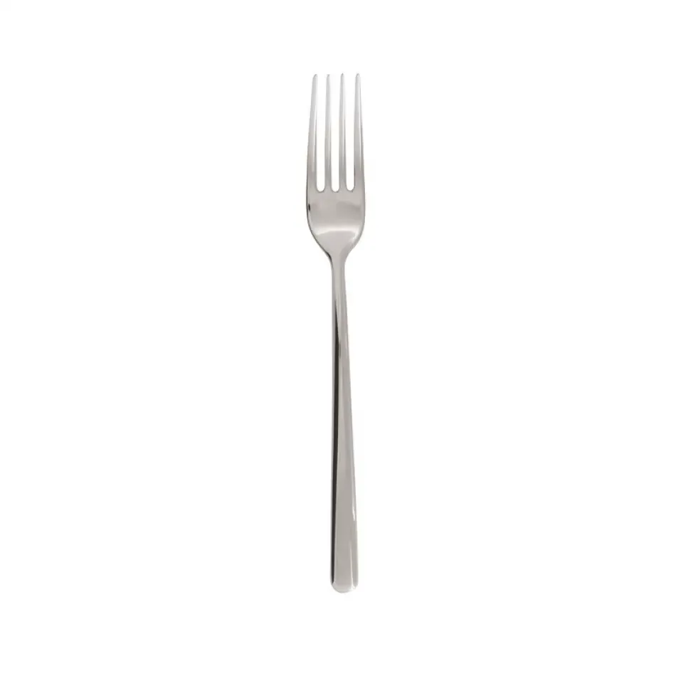 Linear Silverplated Dessert Fork 6 7/8 In On 18/10 Stainless Steel
