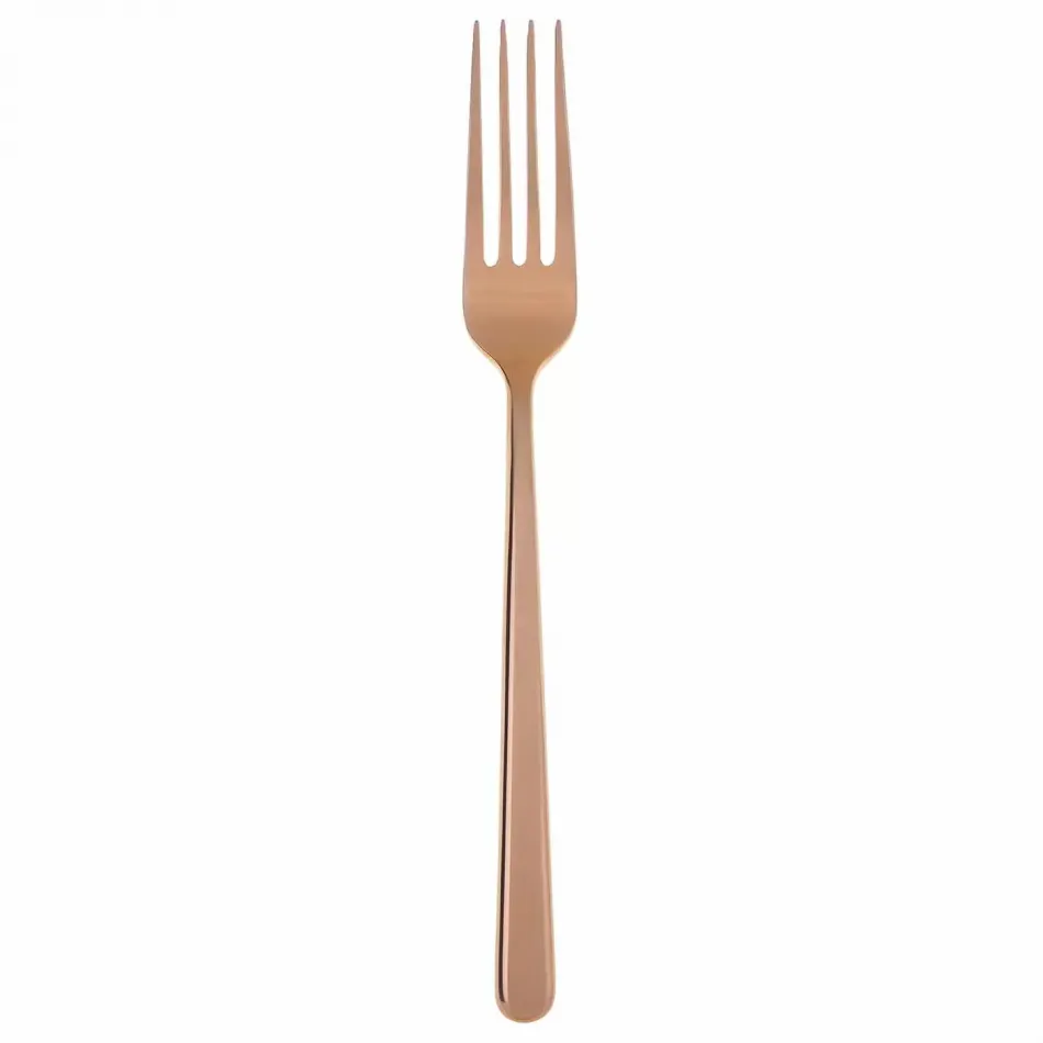 Linear Pvd Copper Serving Fork 9 1/4 in 18/10 Stainless Steel Pvd Mirror