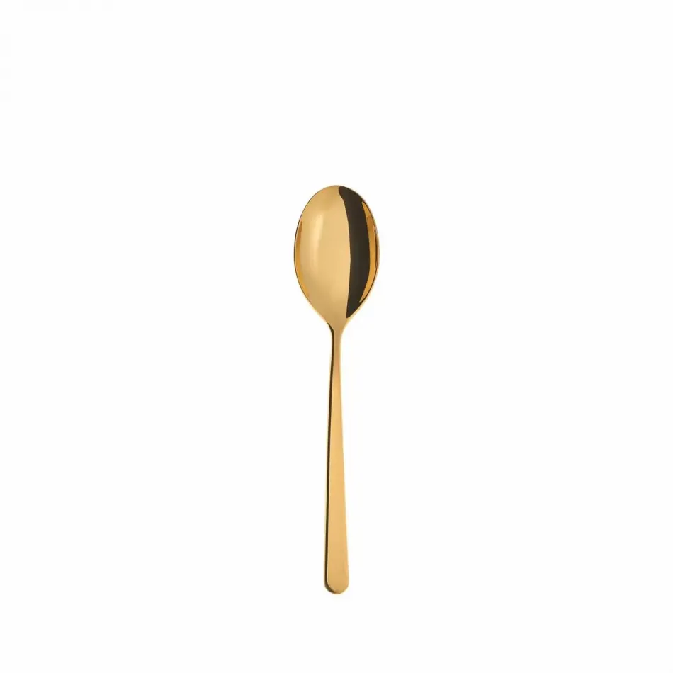 Linear Pvd Gold Mocha Spoon 4 3/8 in 18/10 Stainless Steel Pvd Mirror