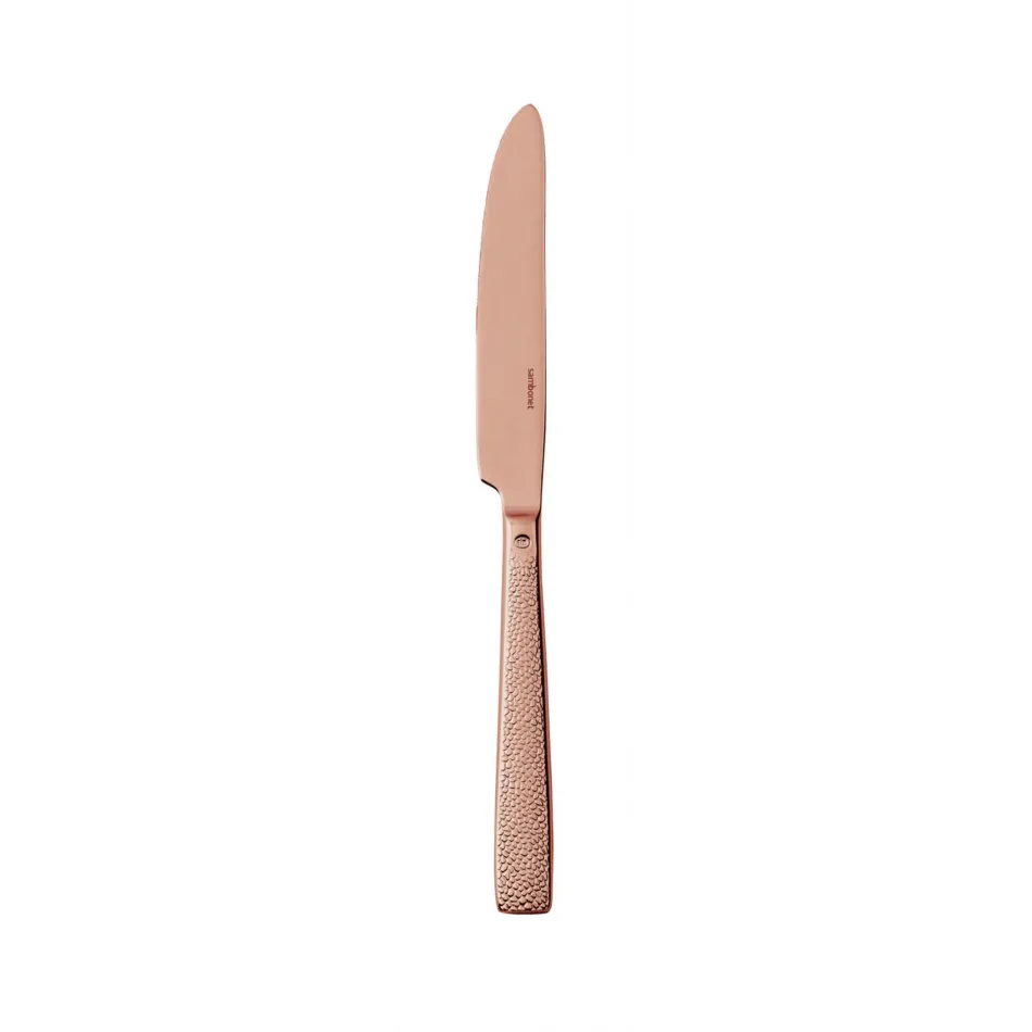 Siena Copper Dessert Knife Solid Handle 8 1/4 In 18/10 Stainless Steel Pvd Mirror