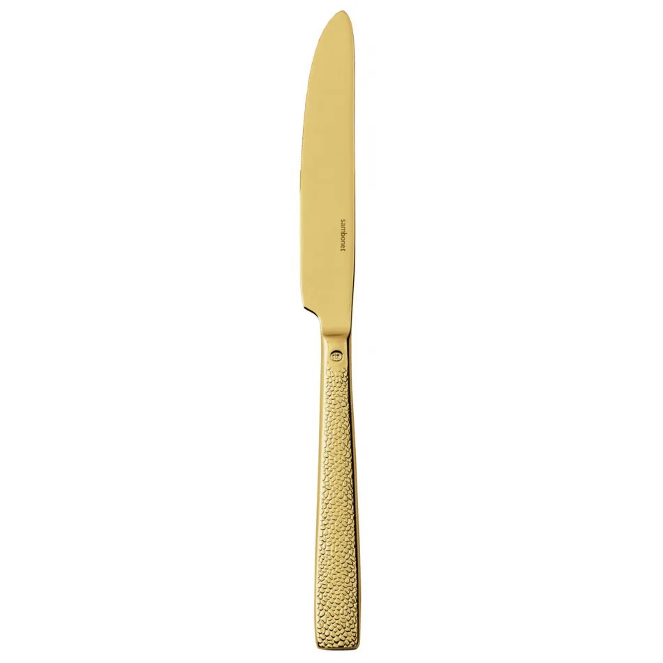 Siena Gold Table Knife Solid Handle 9 1/4 In 18/10 Stainless Steel Pvd Mirror