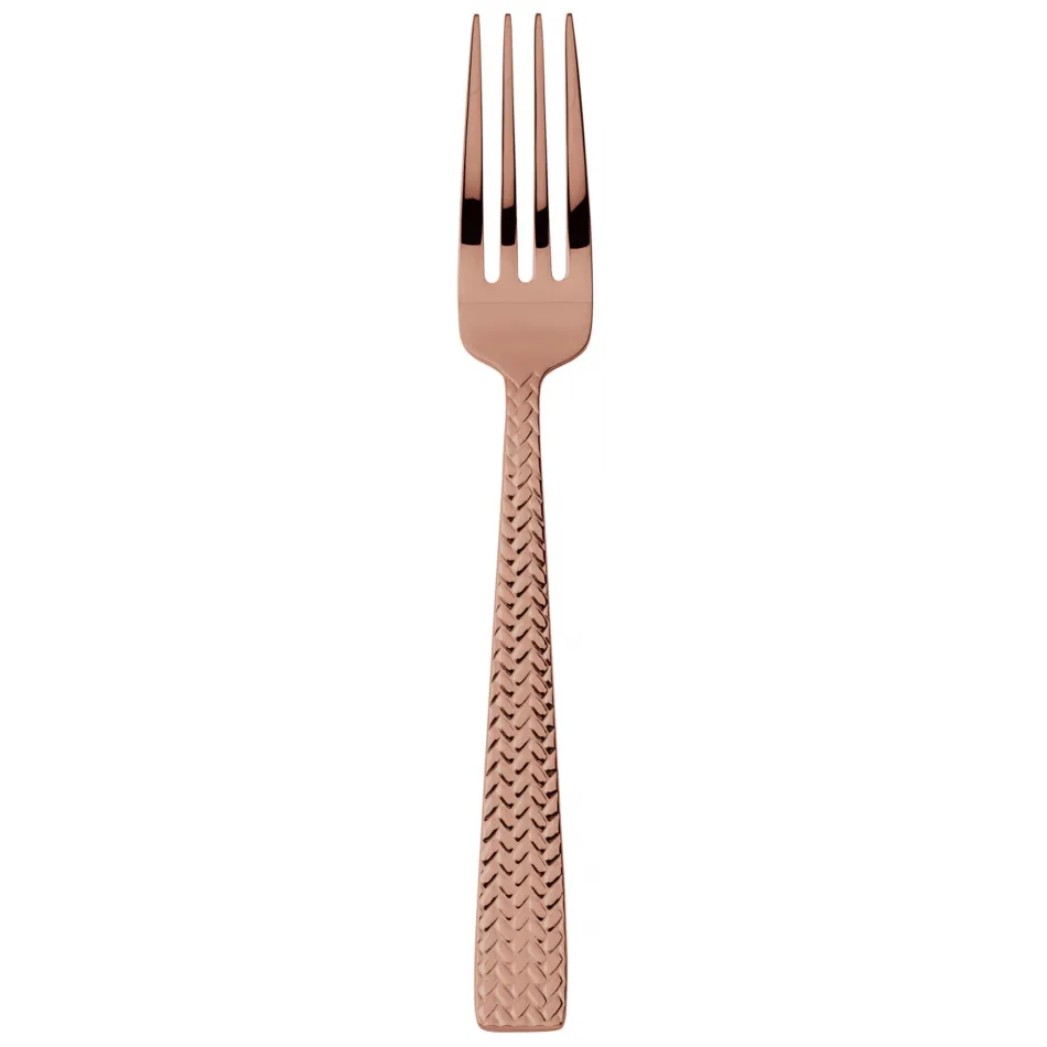 Cortina Copper Table Fork 8 In 18/10 Stainless Steel Pvd Mirror