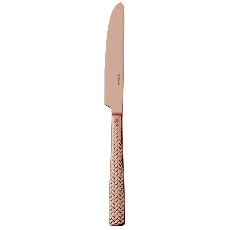 Cortina Copper Table Knife Solid Handle 9 1/4 In 18/10 Stainless Steel Pvd Mirror