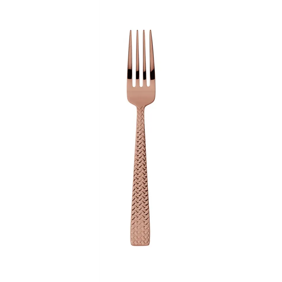 Cortina Copper Dessert Fork 7 1/8 In 18/10 Stainless Steel Pvd Mirror