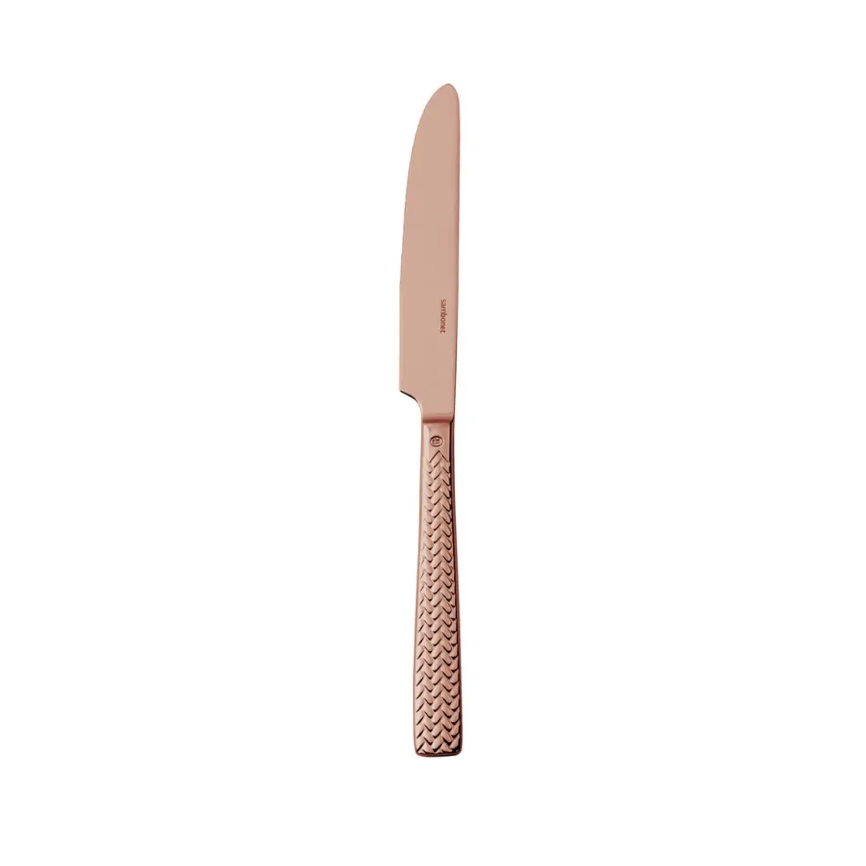 Cortina Copper Dessert Knife Solid Handle 8 1/4 In 18/10 Stainless Steel Pvd Mirror