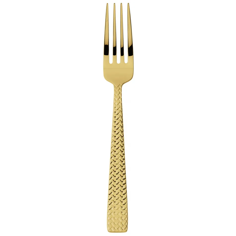 Cortina Gold Table Fork 8 In 18/10 Stainless Steel Pvd Mirror