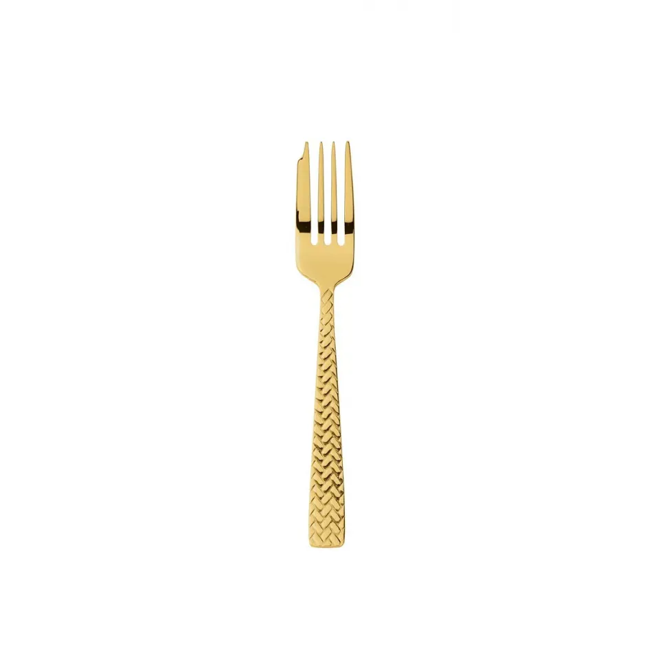 Cortina Gold Cake Fork 5 7/8 In 18/10 Stainless Steel Pvd Mirror