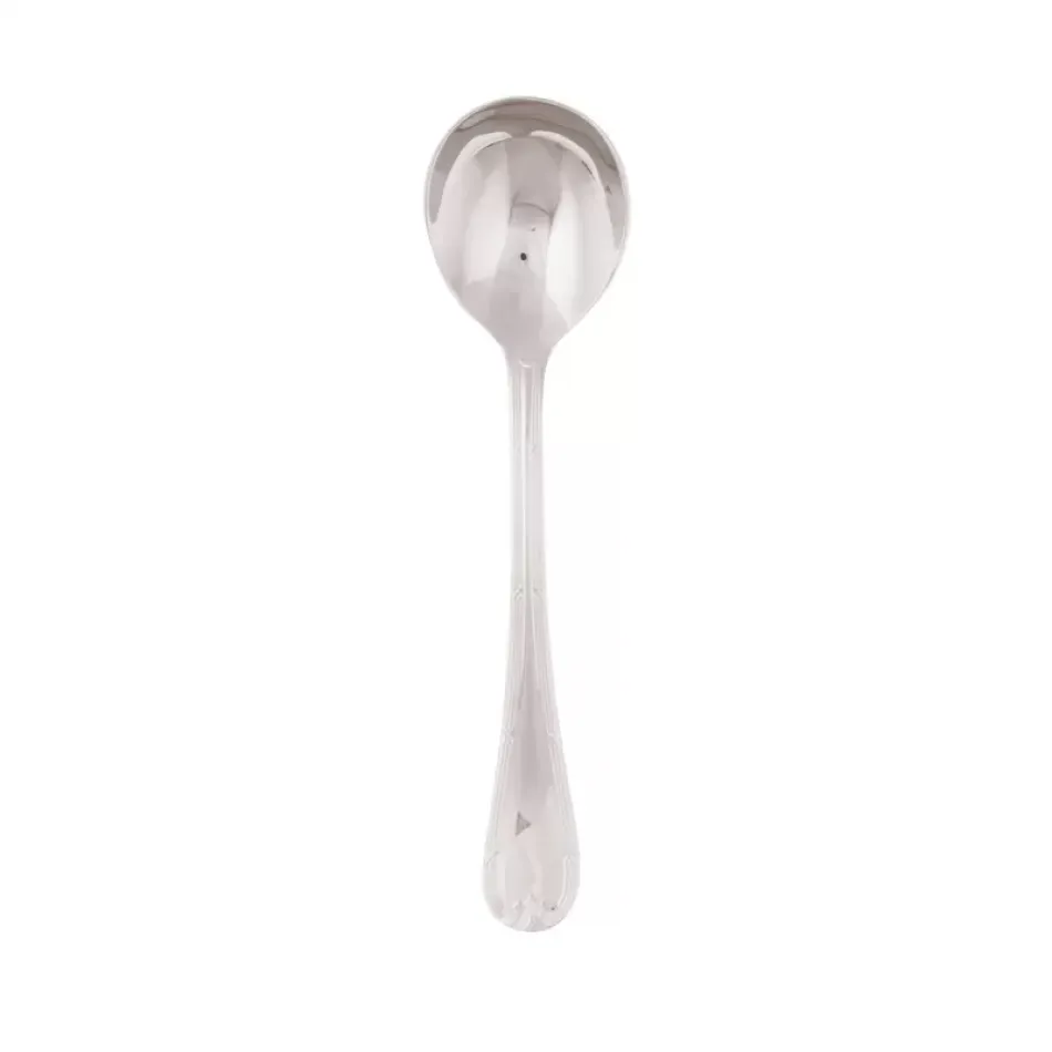 Ruban Croisè Silverplated Bouillon Spoon 6 1/4 In On 18/10 Stainless Steel