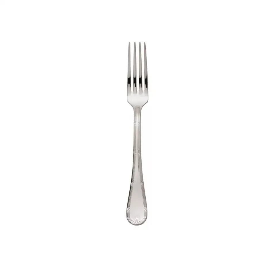Ruban Croisè Silverplated Dessert Fork 7 1/8 In On 18/10 Stainless Steel