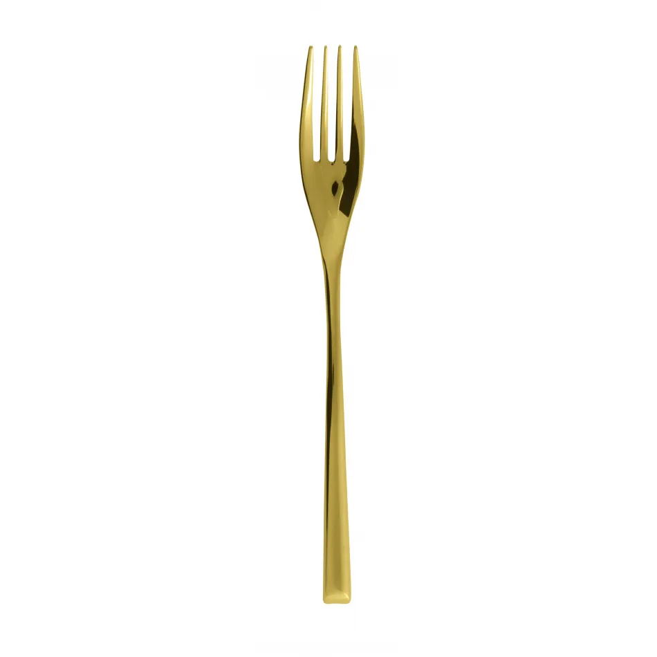 H-Art Pvd Gold Dessert Fork 7 1/2 In 18/10 Stainless Steel Pvd Mirror