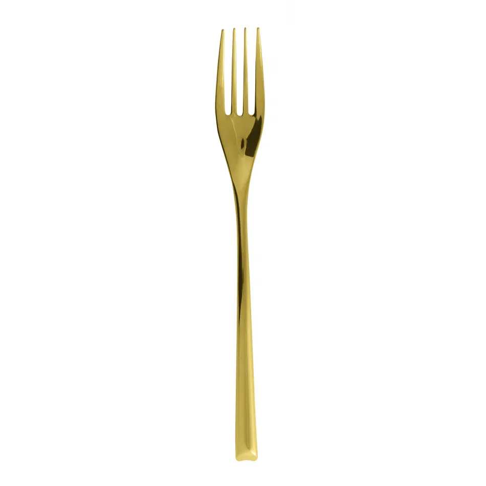 H-Art Pvd Gold Serving Fork 9 3/4 In 18/10 Stainless Steel Pvd Mirror