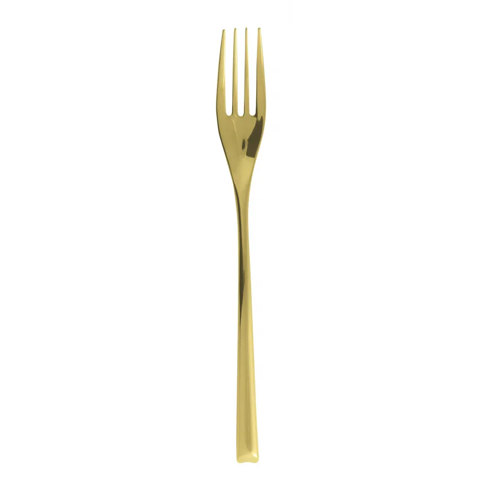 H-Art Satin Gold Serving Fork 9 3/4 In 18/10 Stainless Steel Pvd